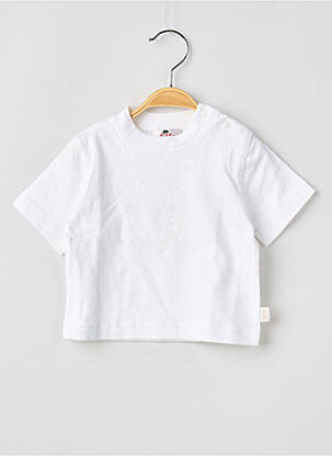 Tricou elasticitate mâneci scurte alb COUDEMAIL băiat