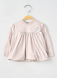 Tricou elasticitate mâneci lungi roz COUDEMAIL fille