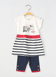 Set pantaloni croială evazată albastru ELLE EST OU LA MER fille