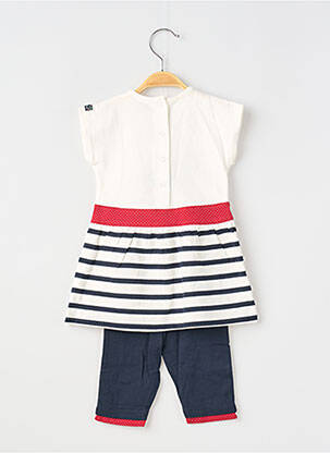 Set pantaloni croială evazată albastru ELLE EST OU LA MER fată
