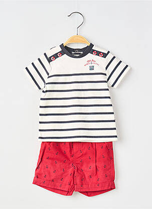 Set șort albastru ELLE EST OU LA MER băiat