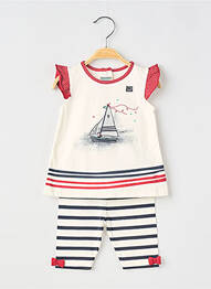 Set pantaloni tip de tricou bej ELLE EST OU LA MER fille