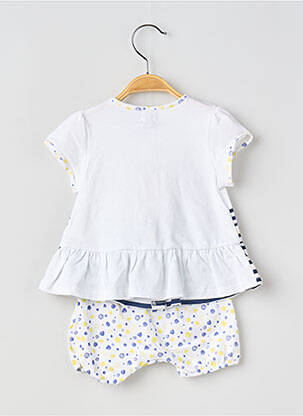Set pantaloni strânsă la bază alb COUDEMAIL fată