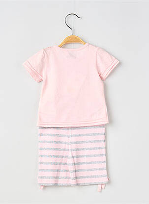 Set pantaloni tip de tricou roz ELLE EST OU LA MER fată