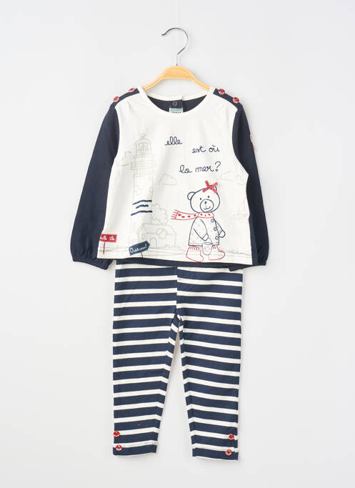 Set pantaloni albastru ELLE EST OU LA MER fată