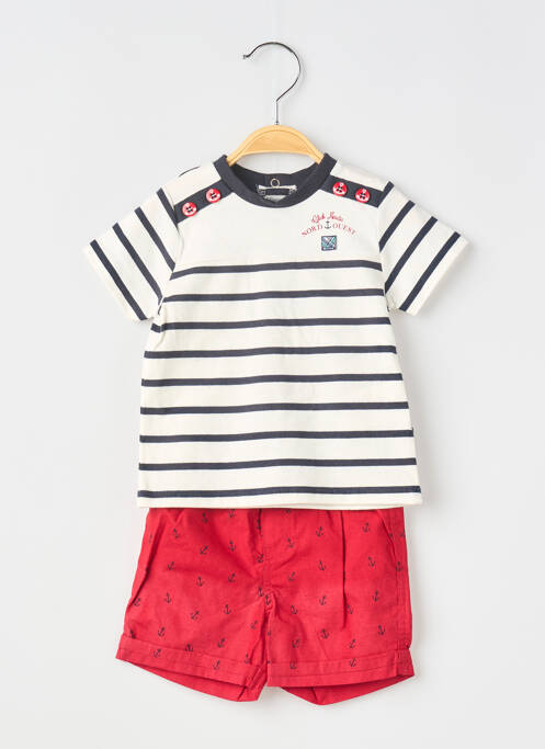 Set șort albastru ELLE EST OU LA MER băiat