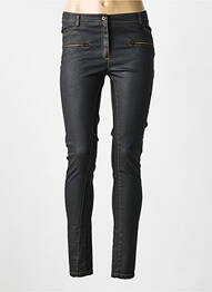 Pantalon slim țesătură poplin mărime normală negru MERI & ESCA femme
