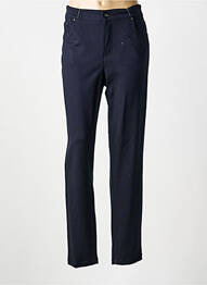 Pantalon slim țesătură poplin mărime normală albastru ANNA MONTANA femme