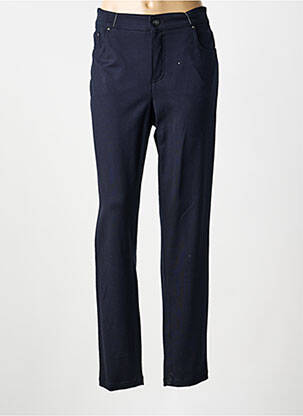 Pantalon slim țesătură poplin mărime normală albastru ANNA MONTANA femme