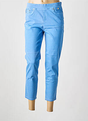 Jegging țesătură poplin mărime normală albastru ANNA MONTANA femme