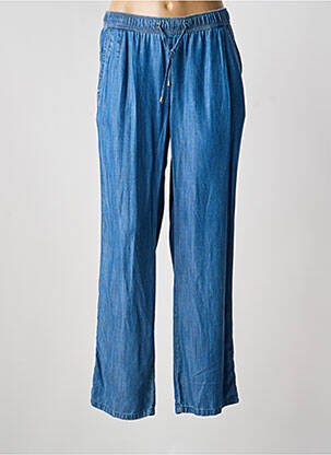 Pantalon drept talie elastică mărime normală albastru BARBARA LEBEK femme