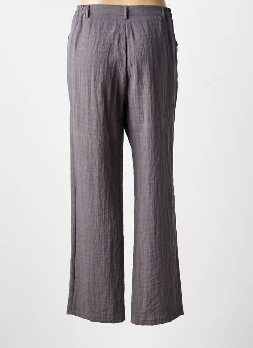 Pantalon drept închidere cu fermoar sub clapetă cu nasturi mărime normală gri TELMAIL femme