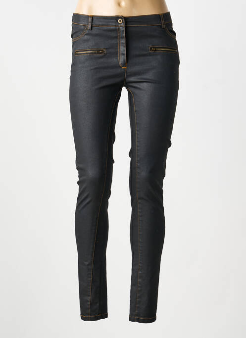 Pantalon slim țesătură poplin mărime normală negru MERI & ESCA femme