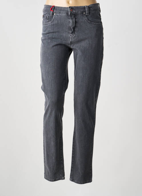 Blugi cu croială slim țesătură brută mărime normală gri ANNA MONTANA femme