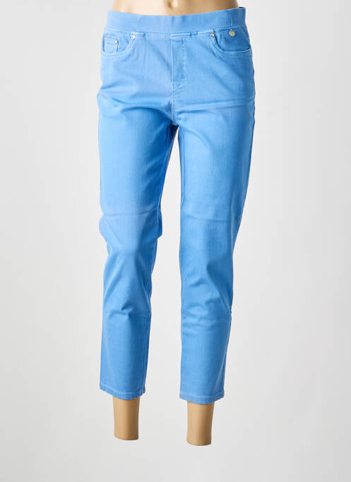 Jegging țesătură poplin mărime normală albastru ANNA MONTANA femme