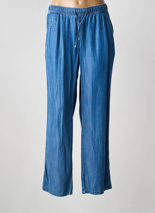 Pantalon drept talie elastică mărime normală albastru BARBARA LEBEK femme