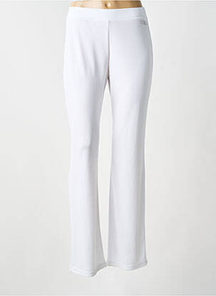 Pantalon drept talie elastică mărime normală alb FUEGOLITA femeie