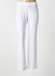Pantalon drept talie elastică mărime normală alb FUEGOLITA femme