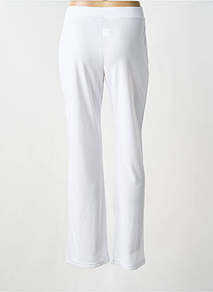 Pantalon drept talie elastică mărime normală alb FUEGOLITA femeie