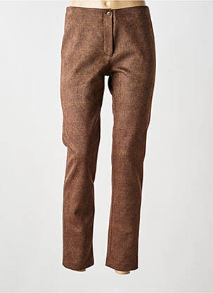 Pantalon slim talie elastică mărime normală maro MERI & ESCA femeie