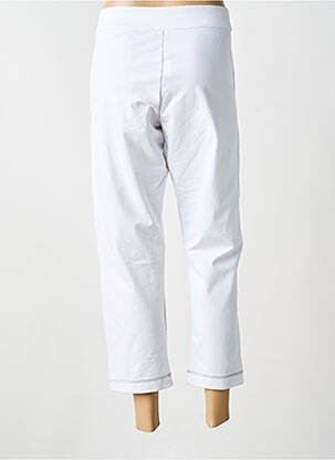 Pantalon trei sferturi croială dreaptă mărime normală alb DOLCEZZA femeie