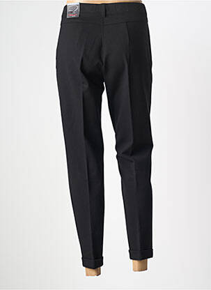 Pantalon slim țesătură poplin mărime normală negru INVISIBLE femeie
