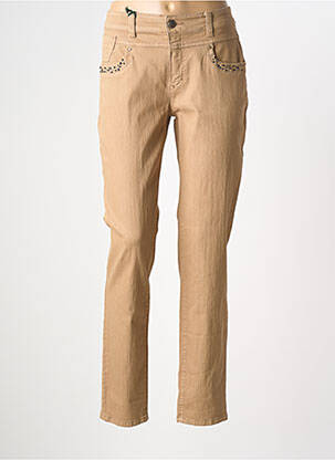 Blugi cu croială slim maro ANNA MONTANA femeie