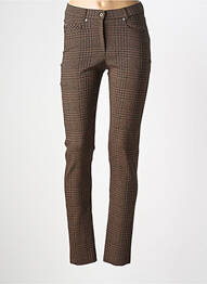 Pantalon slim elasticitate mărime normală maro GUY DUBOUIS femme