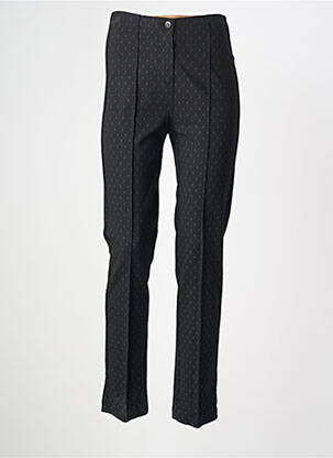 Pantalon slim țesătură poplin mărime normală negru ANNA MONTANA femeie