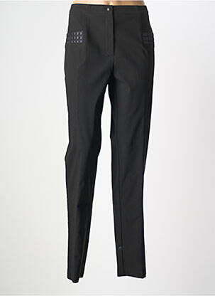 Pantalon slim talie elastică mărime normală negru TELMAIL femeie