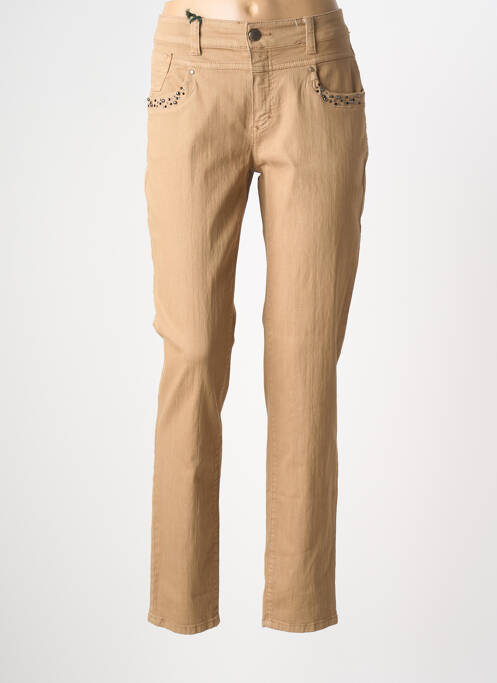 Blugi cu croială slim maro ANNA MONTANA femeie