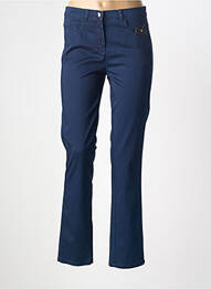 Pantalon slim țesătură poplin mărime normală albastru FRANK WALDER femme