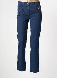 Pantalon slim țesătură poplin mărime normală albastru FRANK WALDER femme