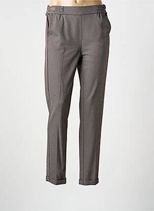 Pantalon slim talie elastică mărime normală maro FRANK WALDER femeie