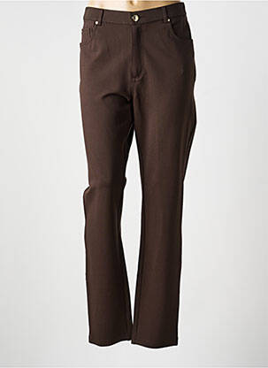 Pantalon slim elasticitate mărime normală maro LCDN femeie