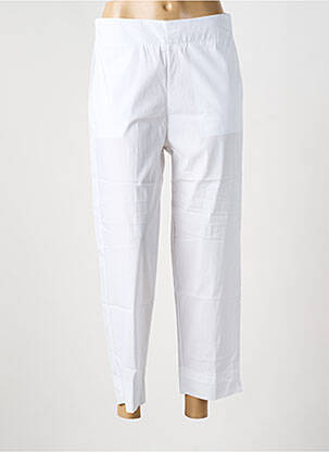 Pantalon 7/8 țesătură poplin mărime normală alb OLIVIER PHILIPS femeie