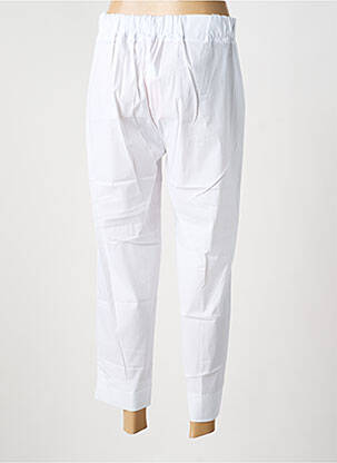 Pantalon 7/8 țesătură poplin mărime normală alb OLIVIER PHILIPS femeie