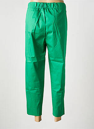 Pantalon 7/8 țesătură poplin mărime normală verde OLIVIER PHILIPS femeie