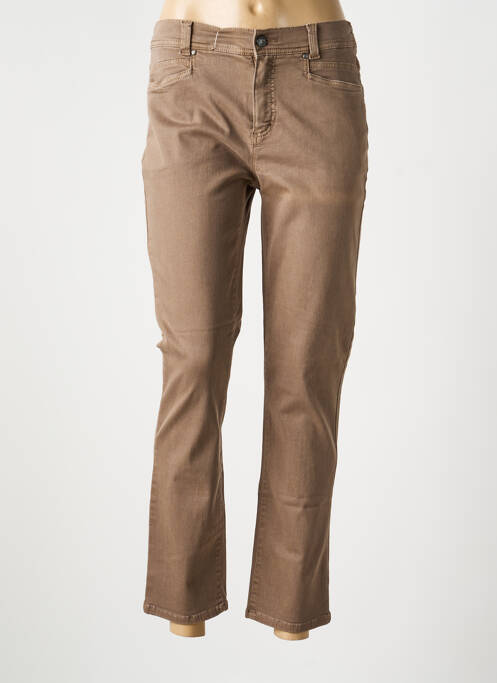 Blugi cu croială slim maro ANNA MONTANA femeie