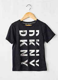 Tricou serigrafie flockată mâneci scurte negru DKNY garcon