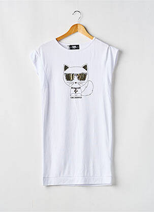 Rochie midi alb KARL LAGERFELD fată