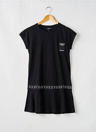 Rochie midi mâneci scurte mâneci scurte negru DKNY fille