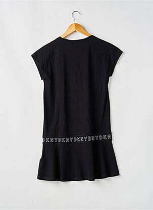 Rochie midi mâneci scurte mâneci scurte negru DKNY fată