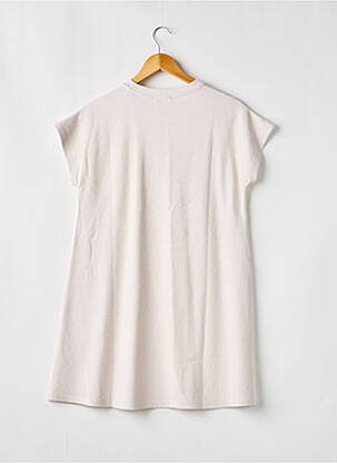 Rochie midi mâneci scurte mâneci scurte bej DKNY fată
