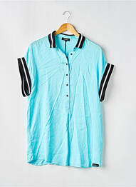 Rochie scurtă țesătură poplin mâneci scurte albastru DKNY fille