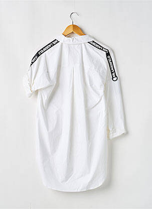 Rochie scurtă mâneci lungi mâneci lungi alb KARL LAGERFELD fată