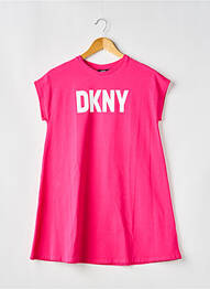 Rochie scurtă mâneci scurte mâneci scurte roz DKNY fille