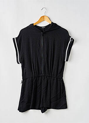 Salopetă scurtă croială cambrată mâneci scurte negru DKNY fată