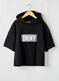 Tricou elasticitate mâneci scurte negru DKNY fille