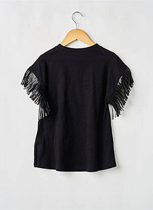 Tricou croială dreaptă mâneci scurte negru DKNY fată